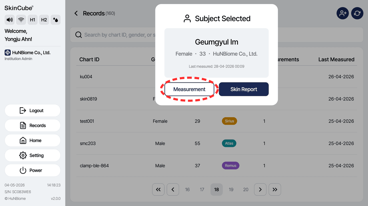 Selecting a subject