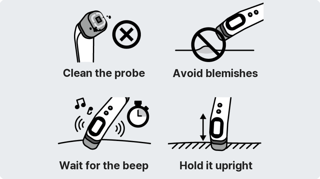 Cautions for moisture measurement
